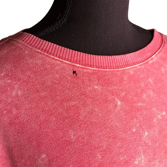 VS PINK Acid Wash Pink Crew Neck Sweatshirt - Picture 5 of 6